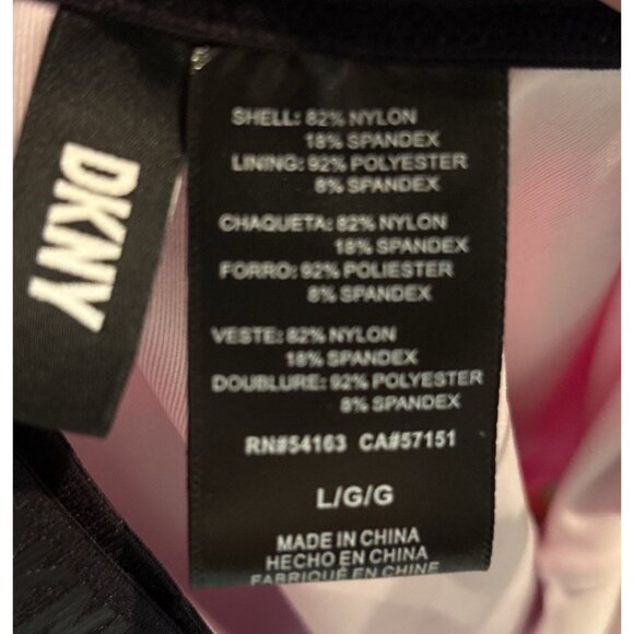 MSRP $108 Dkny Womens Logo Cross-Back One-Piece Berry Size Large Bathing Suit - Picture 4 of 5